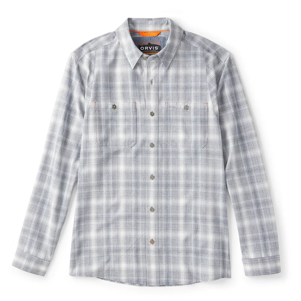 ORVIS MENS TECH CHAMBRAY L/S WORK SHIRT