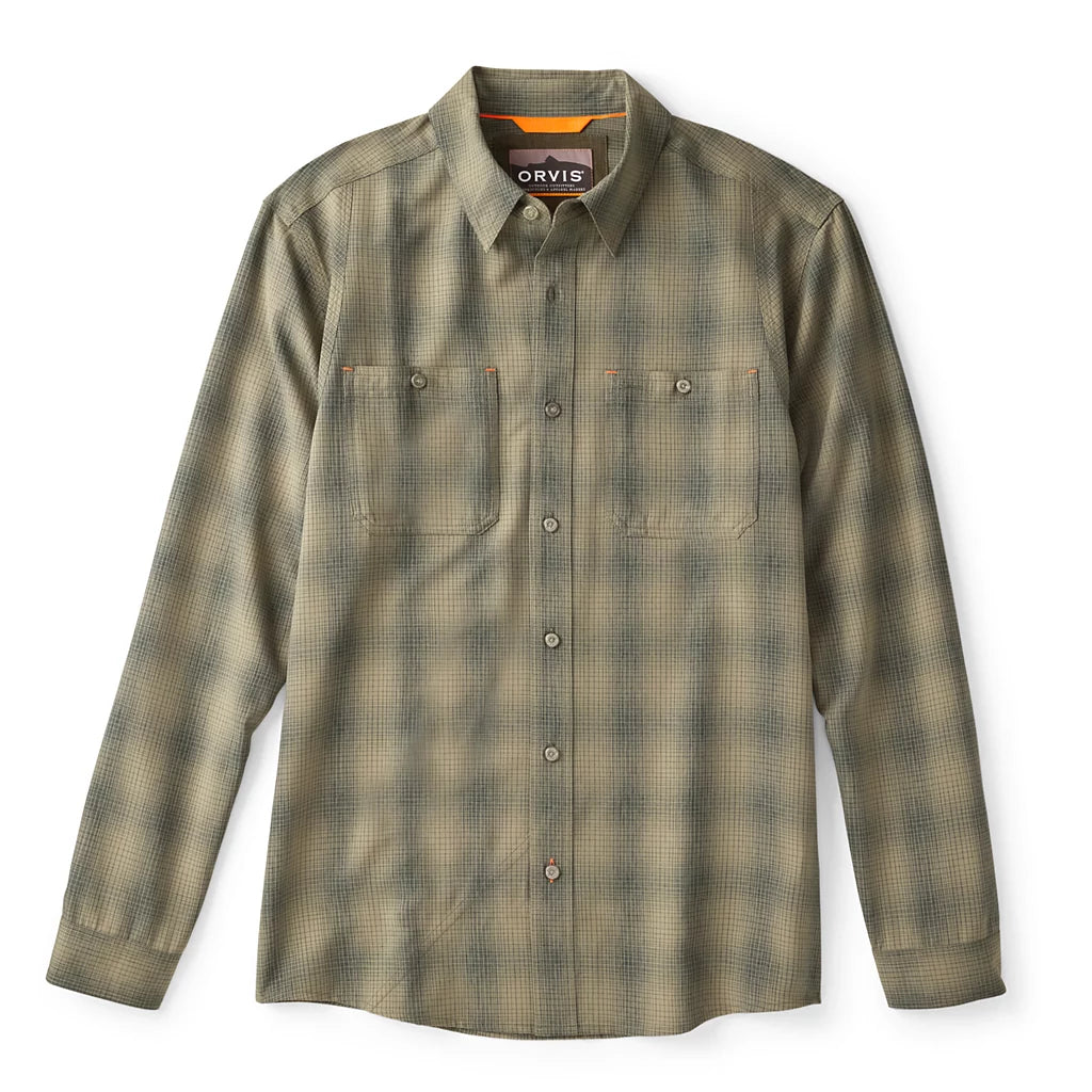 ORVIS MENS TECH CHAMBRAY L/S WORK SHIRT
