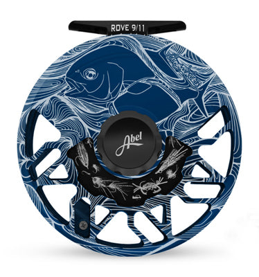 ABEL ROVE 9/11 LARKO PERMIT DEEP BLUE CUSTOM FLY REEL