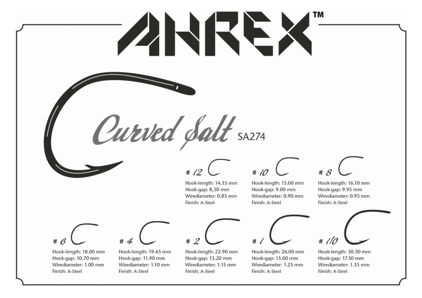 AHREX SA274 – CURVED SALT HOOKS