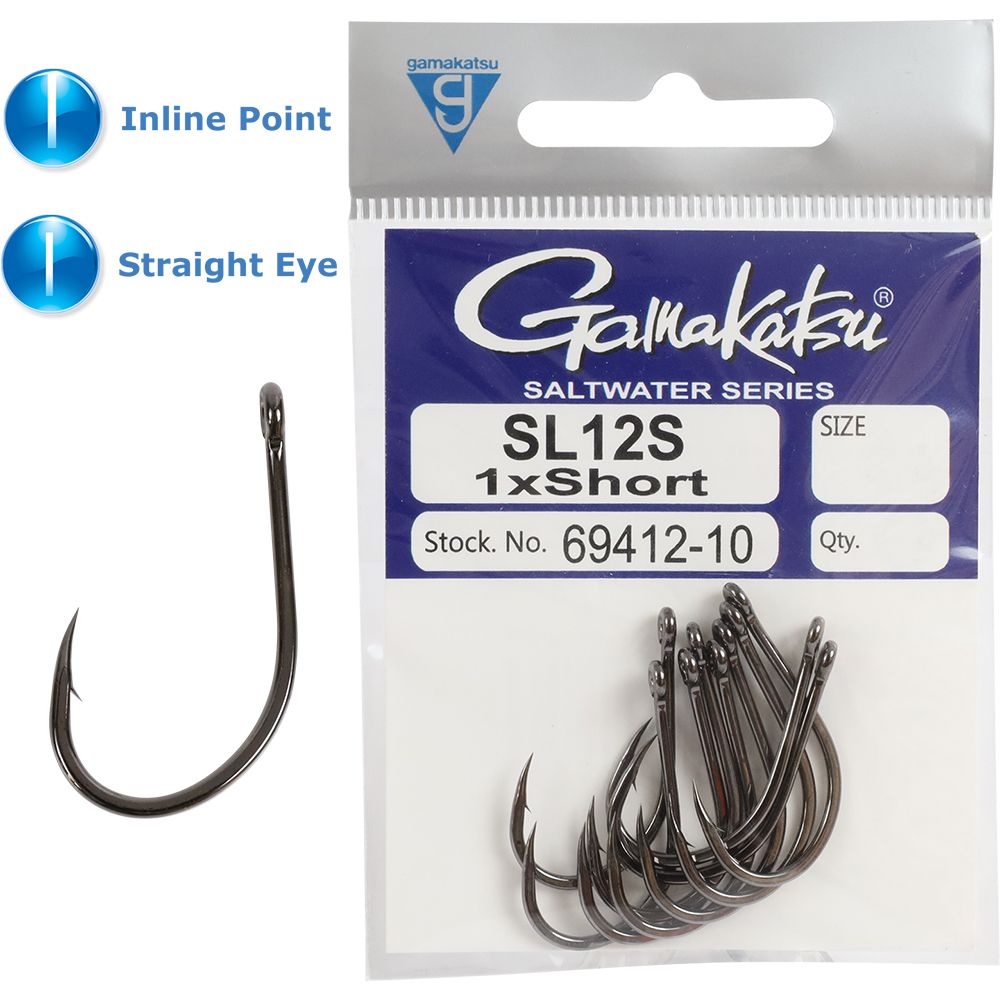 Gamakatsu SL12S Big Game Short Hooks
