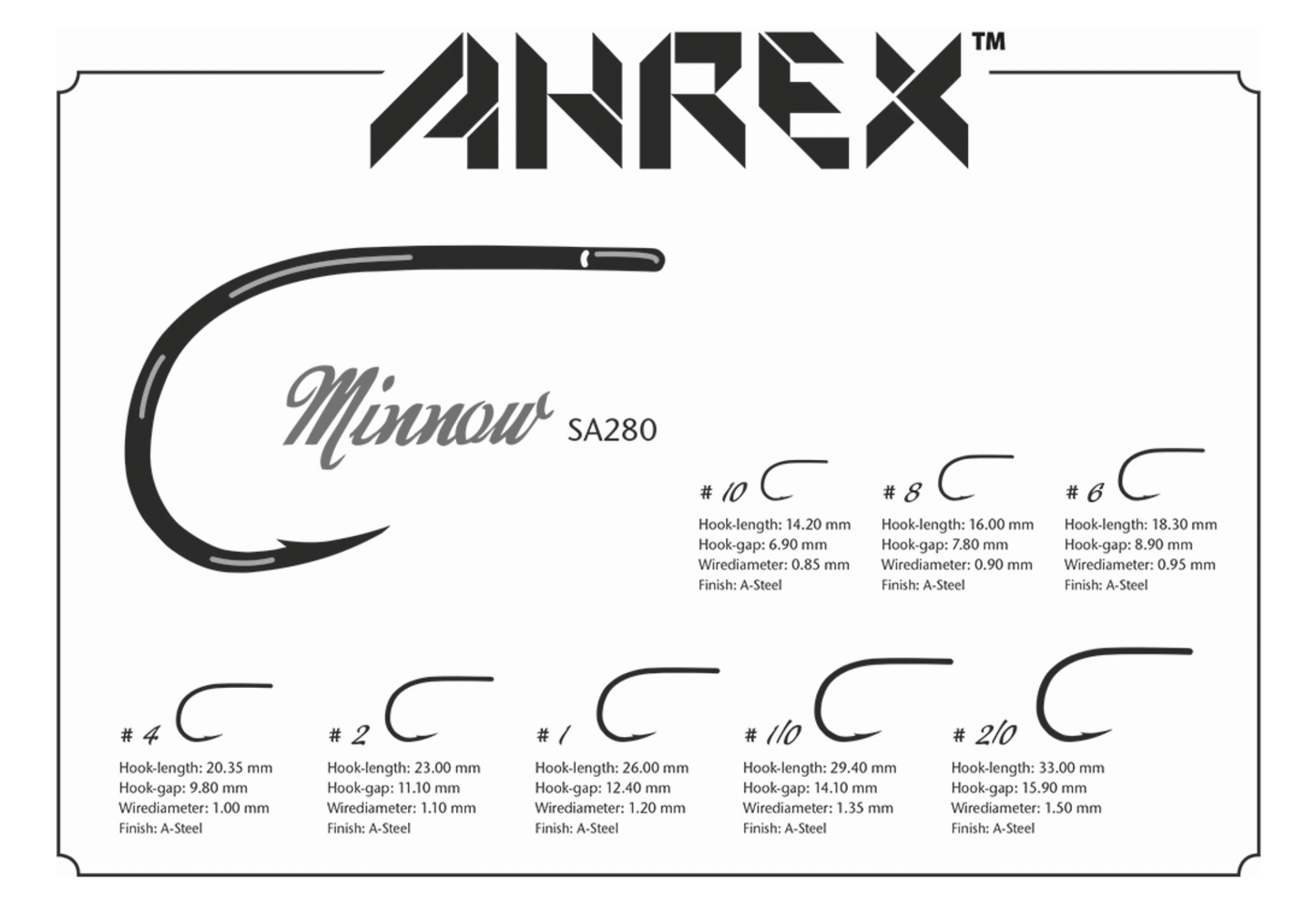 AHREX SA280 – MINNOW HOOKS