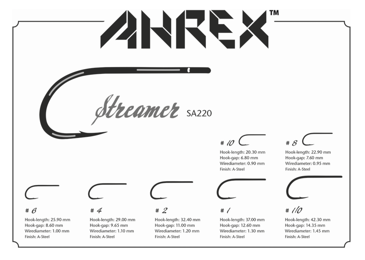 AHREX SA220 – STREAMER S/E HOOKS