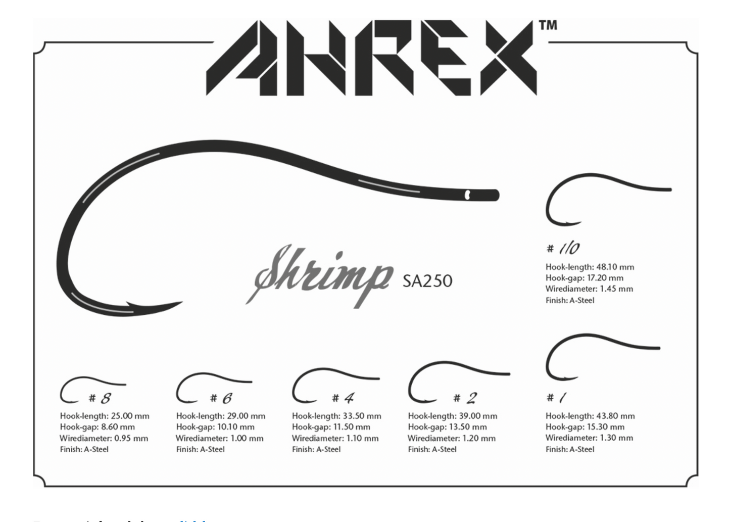 AHREX SA250 – SHRIMP HOOKS