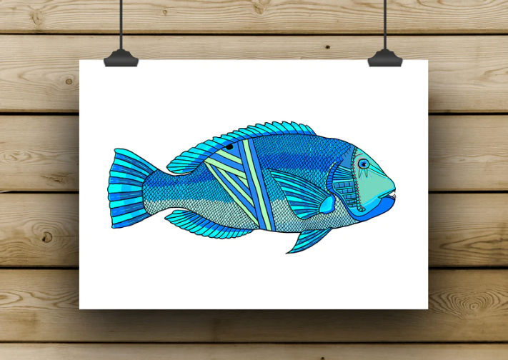 Blackspot Tusk Fish Prints - **MONTHLY PREORDER** See description