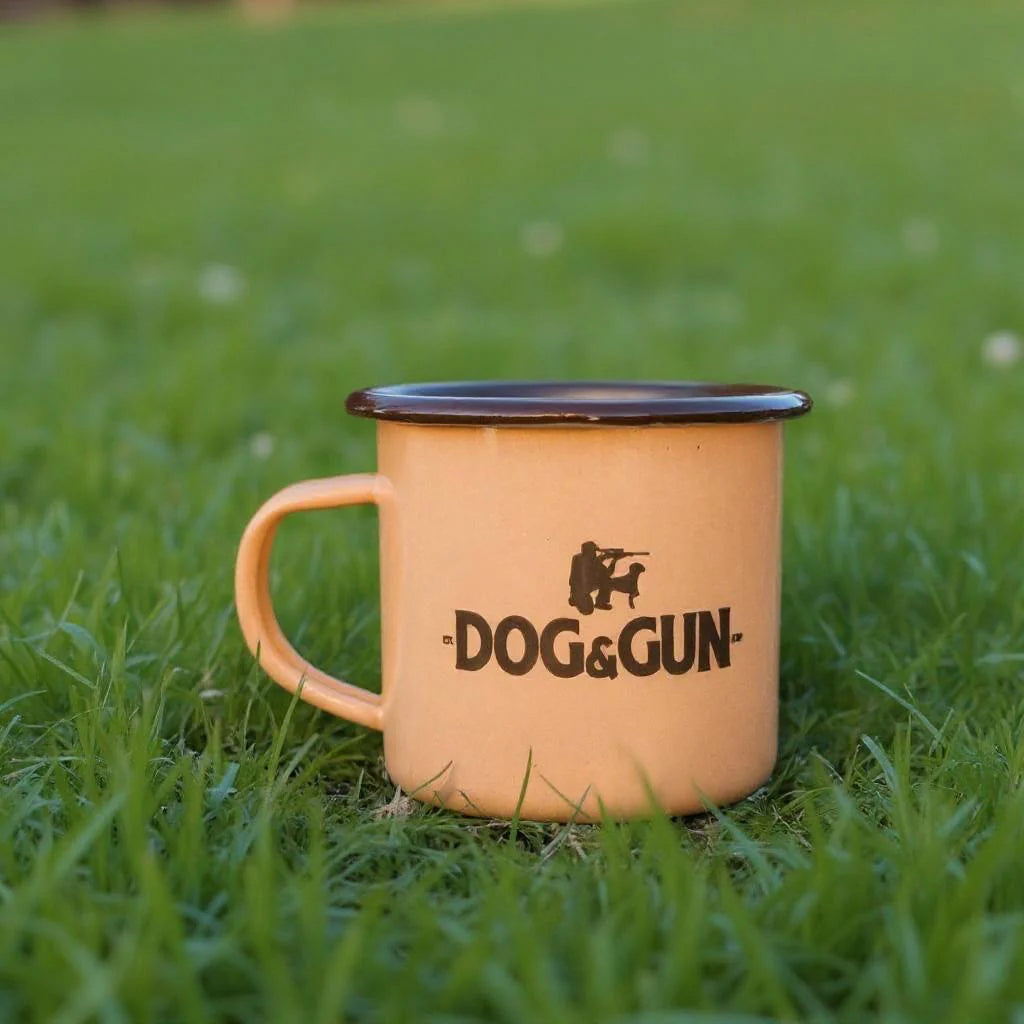 DOG & GUN ENAMEL MUGS