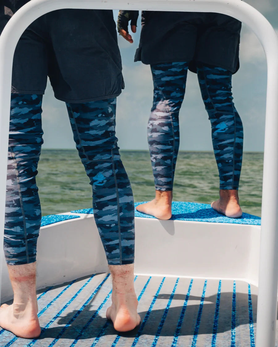 BACKCOUNTRY SKINZ - SOLARFLEXZ UV PRO BLUE SLATE CAMO LEGGINGS