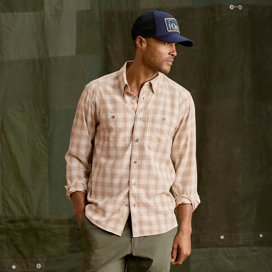 ORVIS MENS TECH CHAMBRAY L/S WORK SHIRT