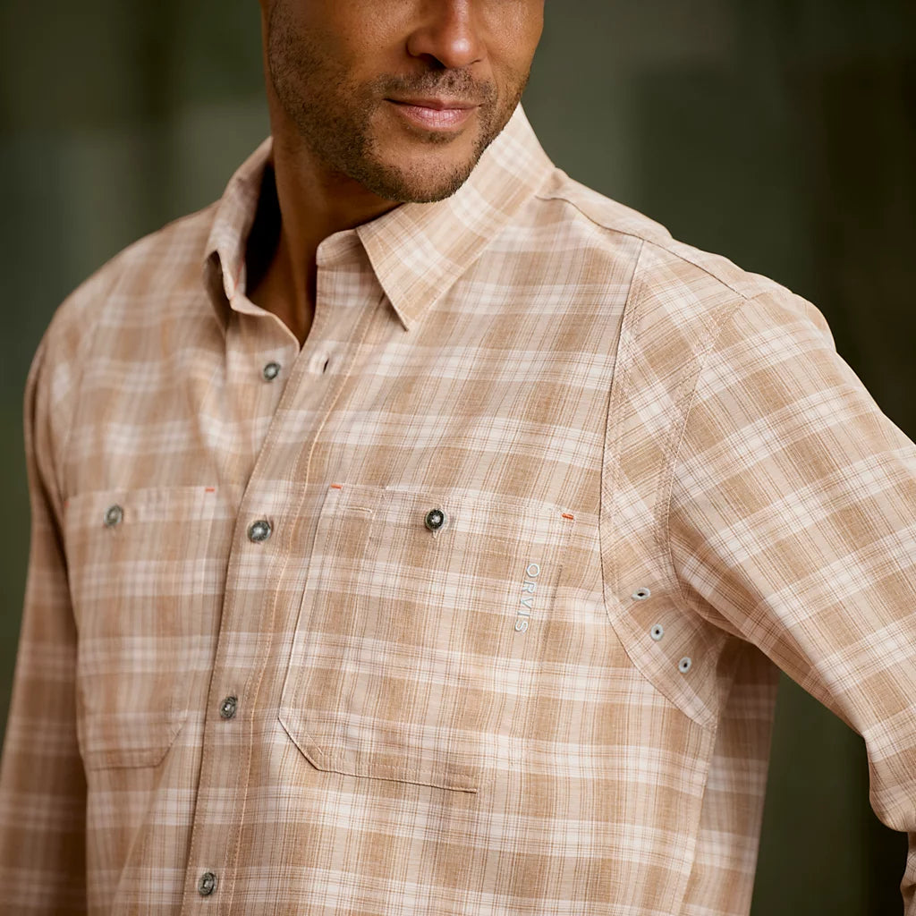 ORVIS MENS TECH CHAMBRAY L/S WORK SHIRT