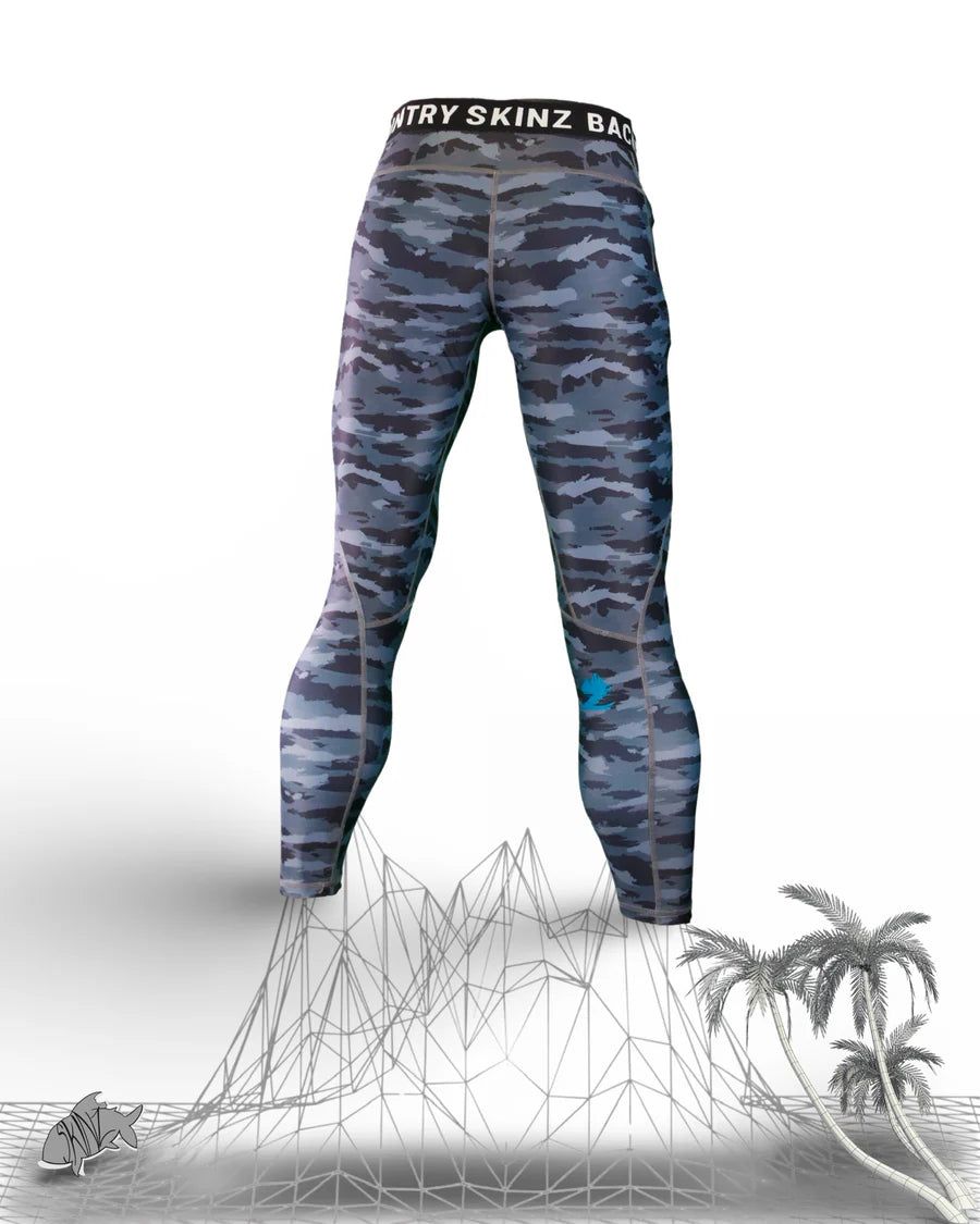 BACKCOUNTRY SKINZ - SOLARFLEXZ UV PRO BLUE SLATE CAMO LEGGINGS