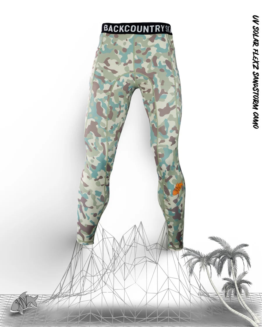 BACKCOUNTRY SKINZ - SOLARFLEXZ UV PRO SANDSTORM CAMO LEGGINGS