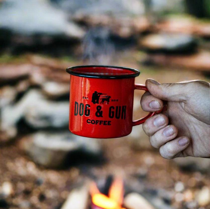 DOG & GUN ENAMEL MUGS