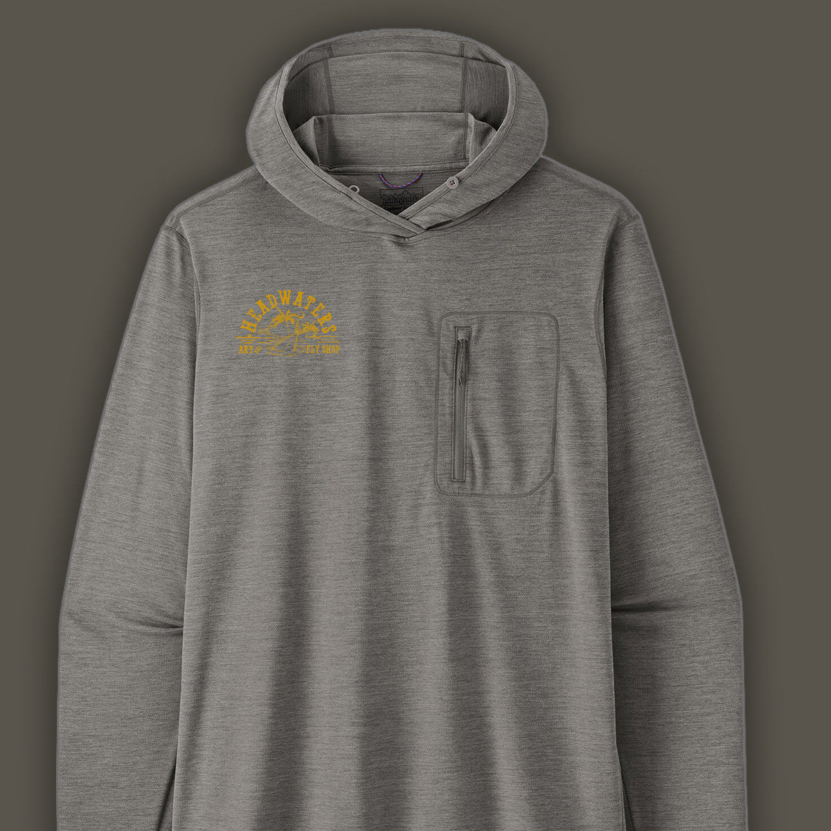 HEADWATERS TAILS UP PERMIT SCENE PATAGONIA HOODY