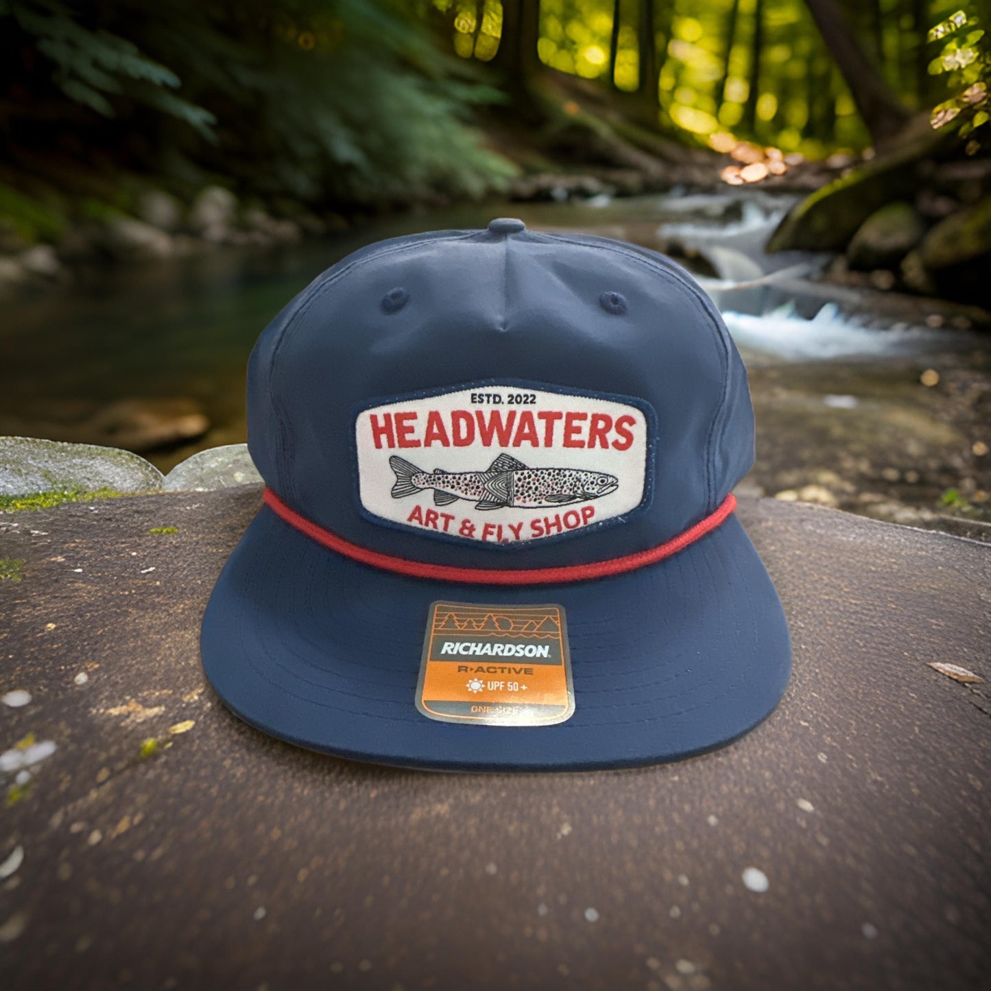 HW Headwaters Trout Shop Logo - Grandpa Pinch Snapback Richardson Hat