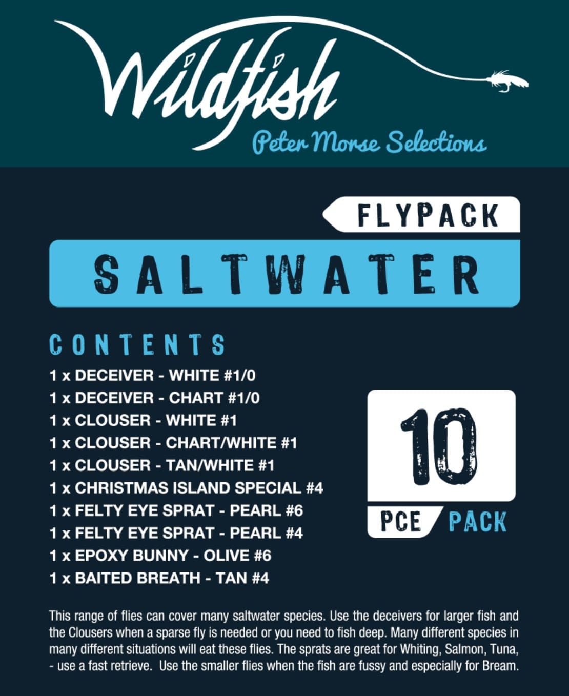 WILDFISH SALTWATER FLY PACK