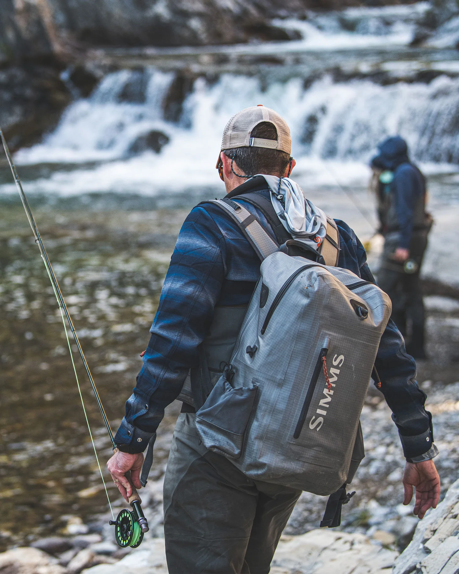 The New Simms Dry Creek Rolltop Waterproof Fishing Pack Review – Manic  Tackle Project