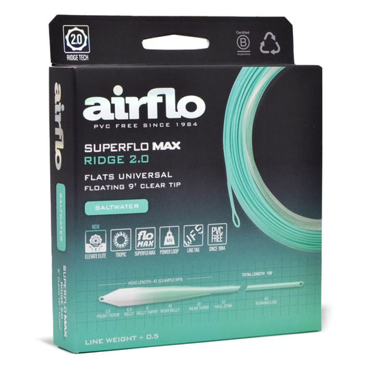 AIRFLO SUPERFLO RIDGE 2.0 FLATS UNIVERSAL TAPER | 9' CLEAR TIP