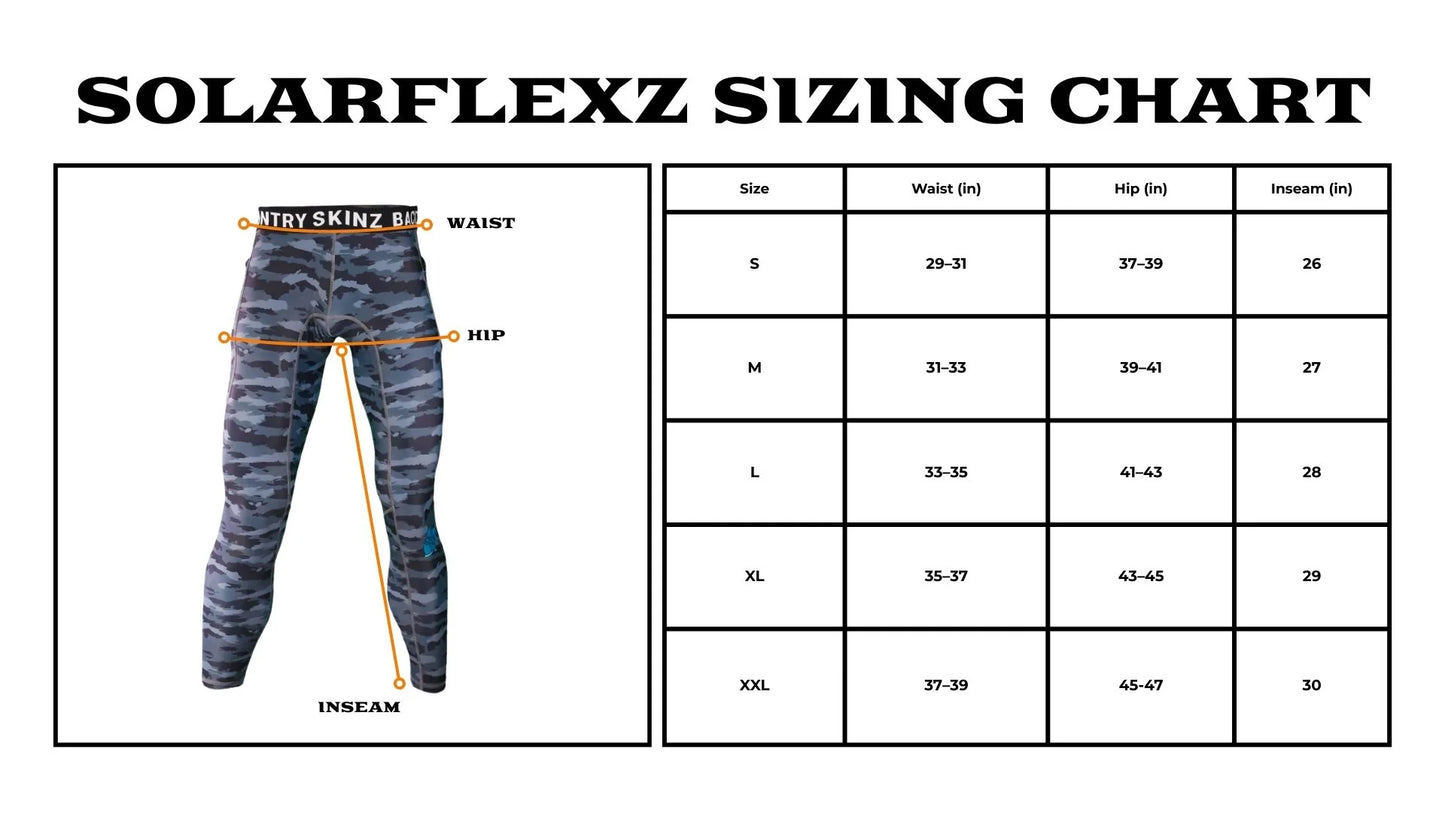 BACKCOUNTRY SKINZ - SOLARFLEXZ UV PRO SANDSTORM CAMO LEGGINGS